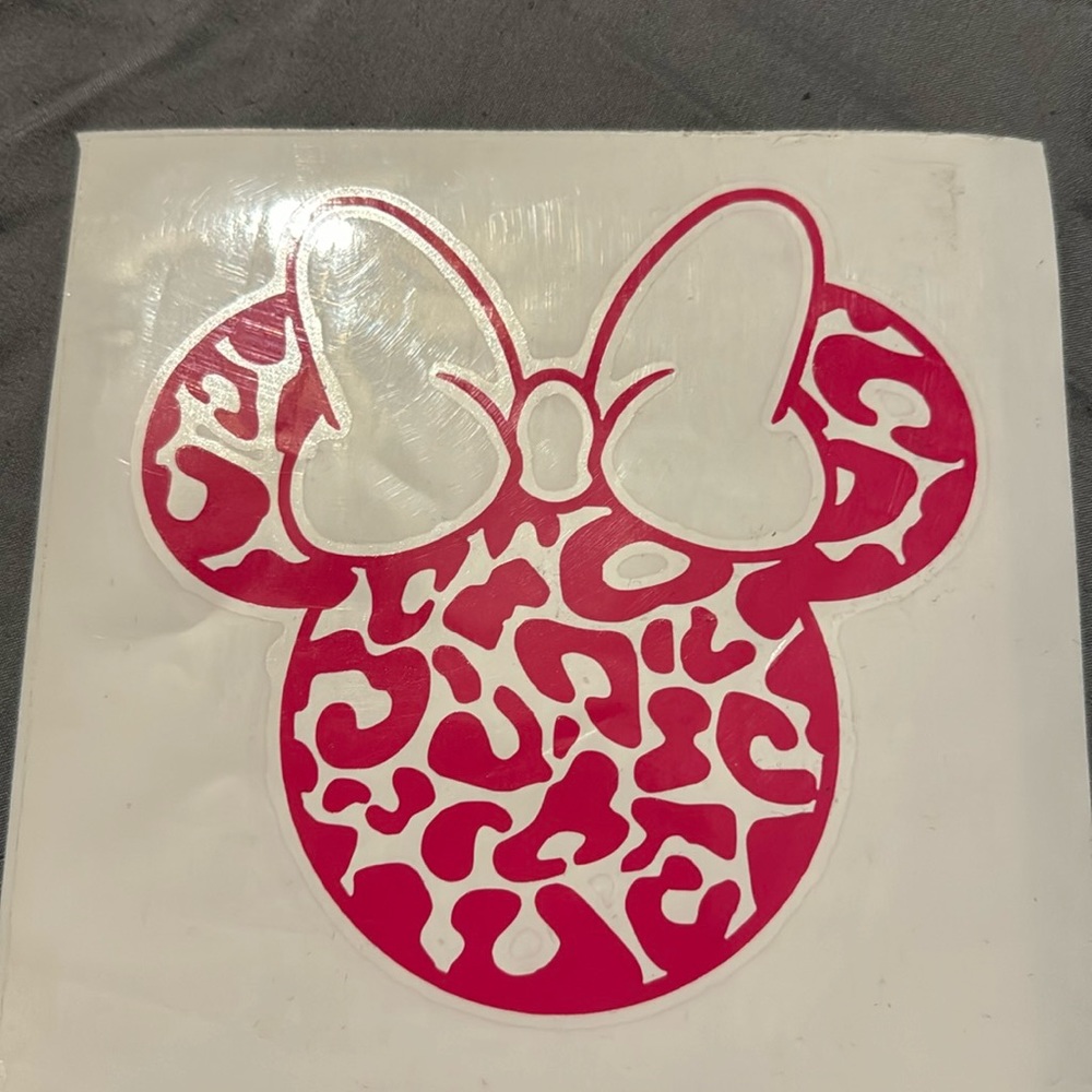 Pink Minnie cheetah print